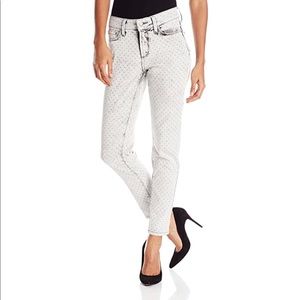 NWT NEW NYDJ Jeans Clarissa Studded Polka Dot Gray Ankle